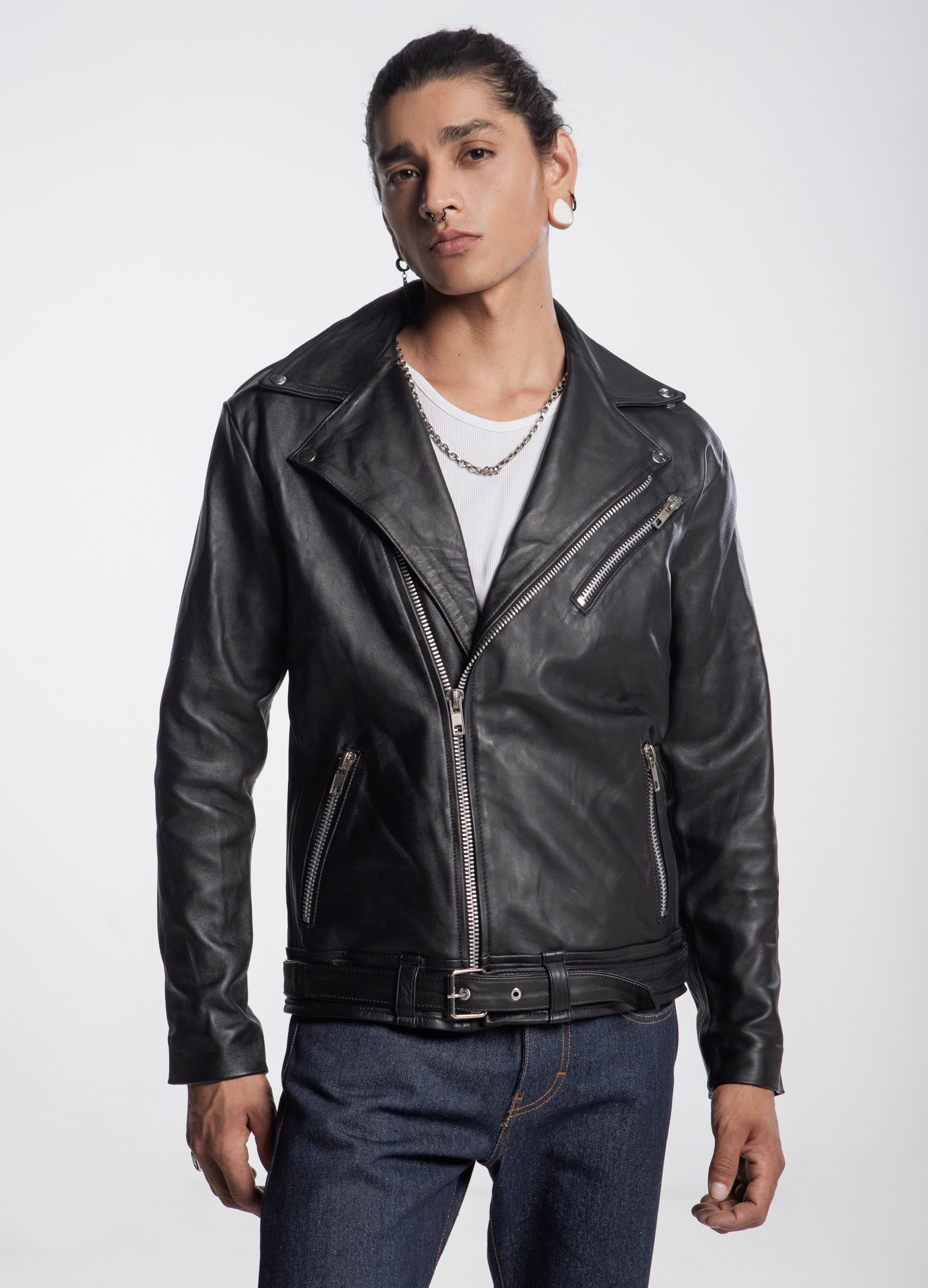 Chamarras De Cuero Juveniles Hombre Ropa Chamarra Color Negro Para