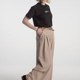 Pantalon Plisse Beige