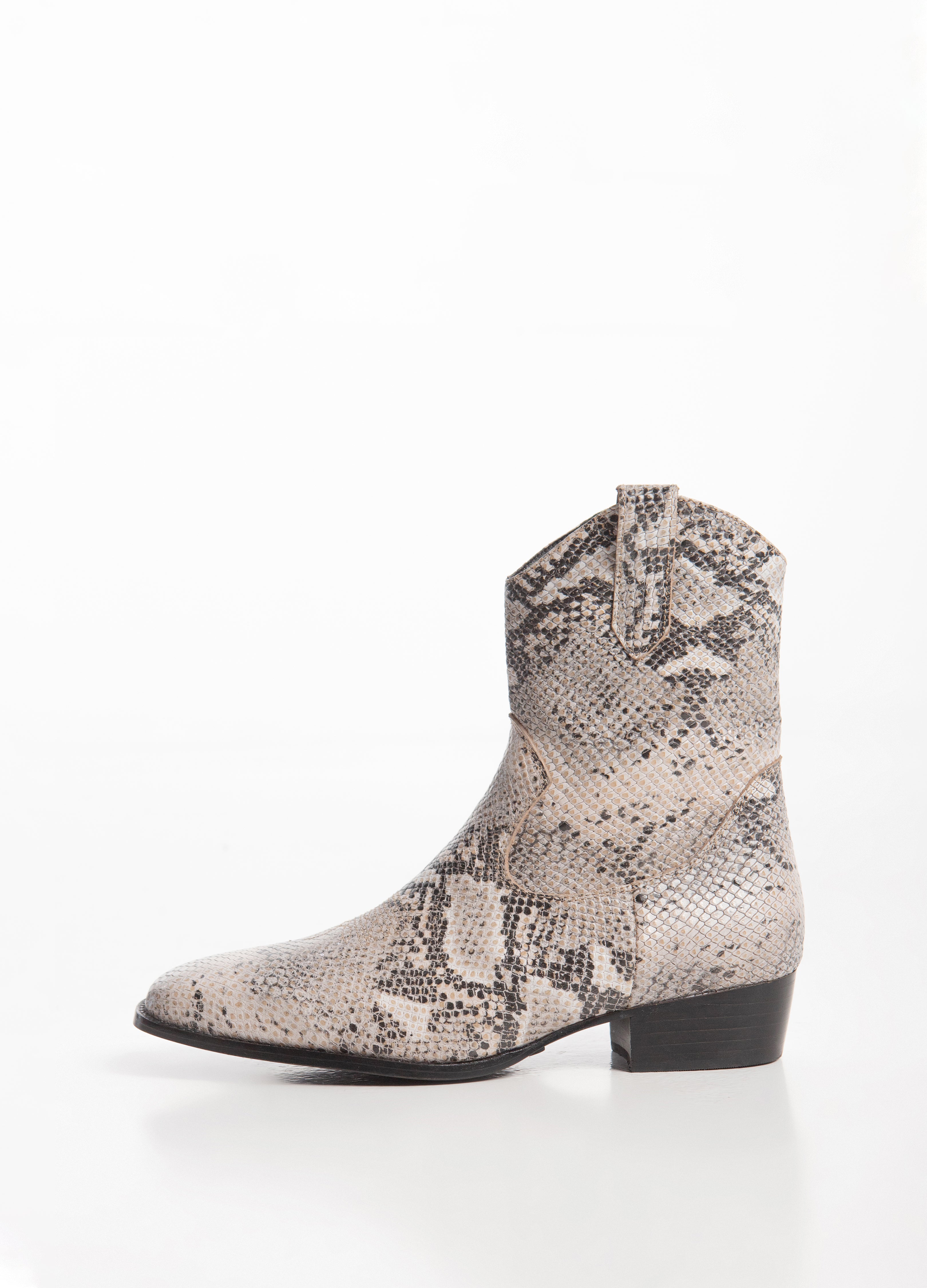Botas chelsea de piel con acabado de serpiente para hombre | Thoro ...