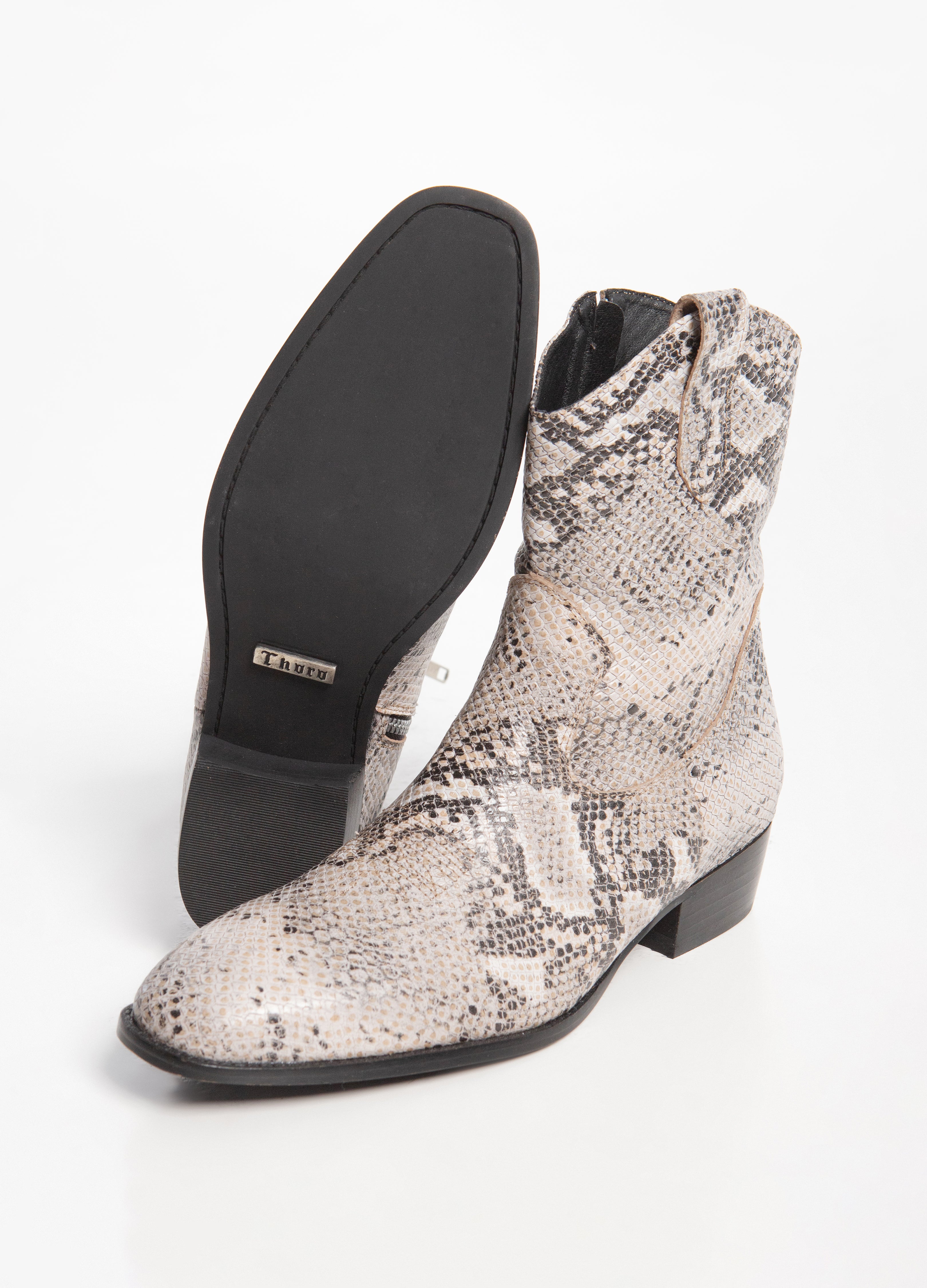 Estampado Serpiente Botines Print Serpiente Botines Zapatos De