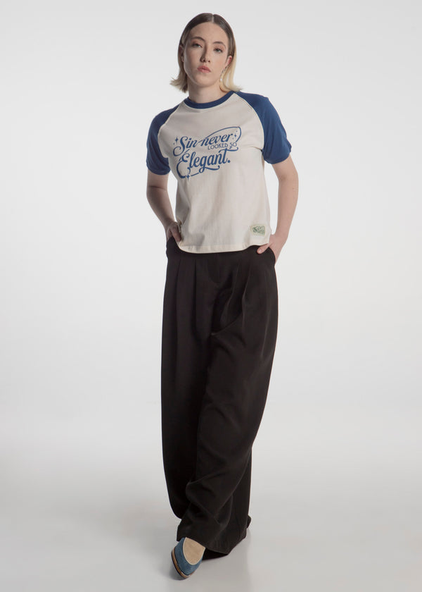 Pantalon Plisse Negro
